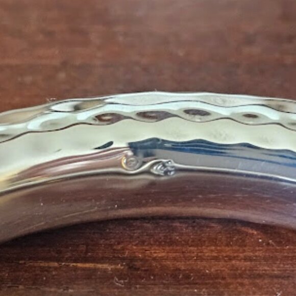Retired Silpada Sterling Silver (.925) Hammered Bangle Bracelet - B1653 - Picture 6 of 9
